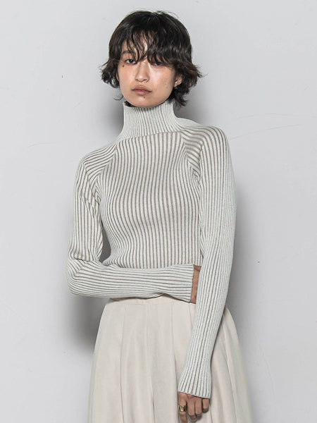 【WEB限定】プレーティングリブニットプルオーバー≪手洗い可能≫