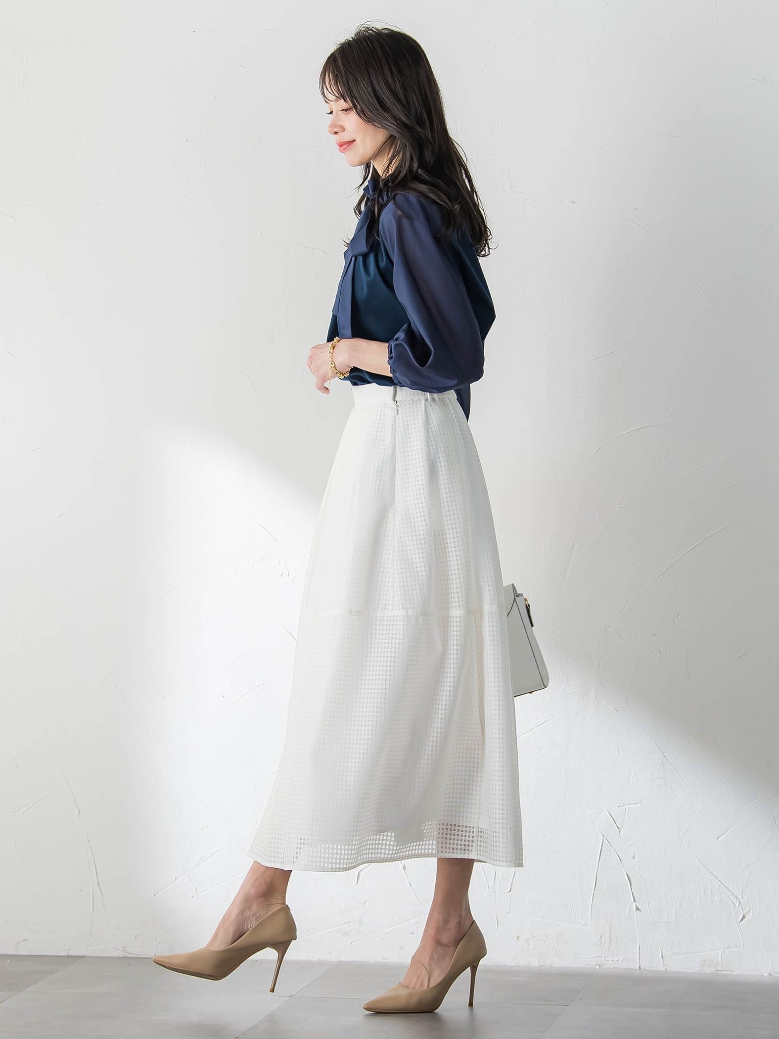 サイドリボンカットソー