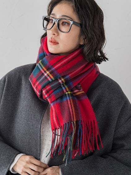 チェックマフラー