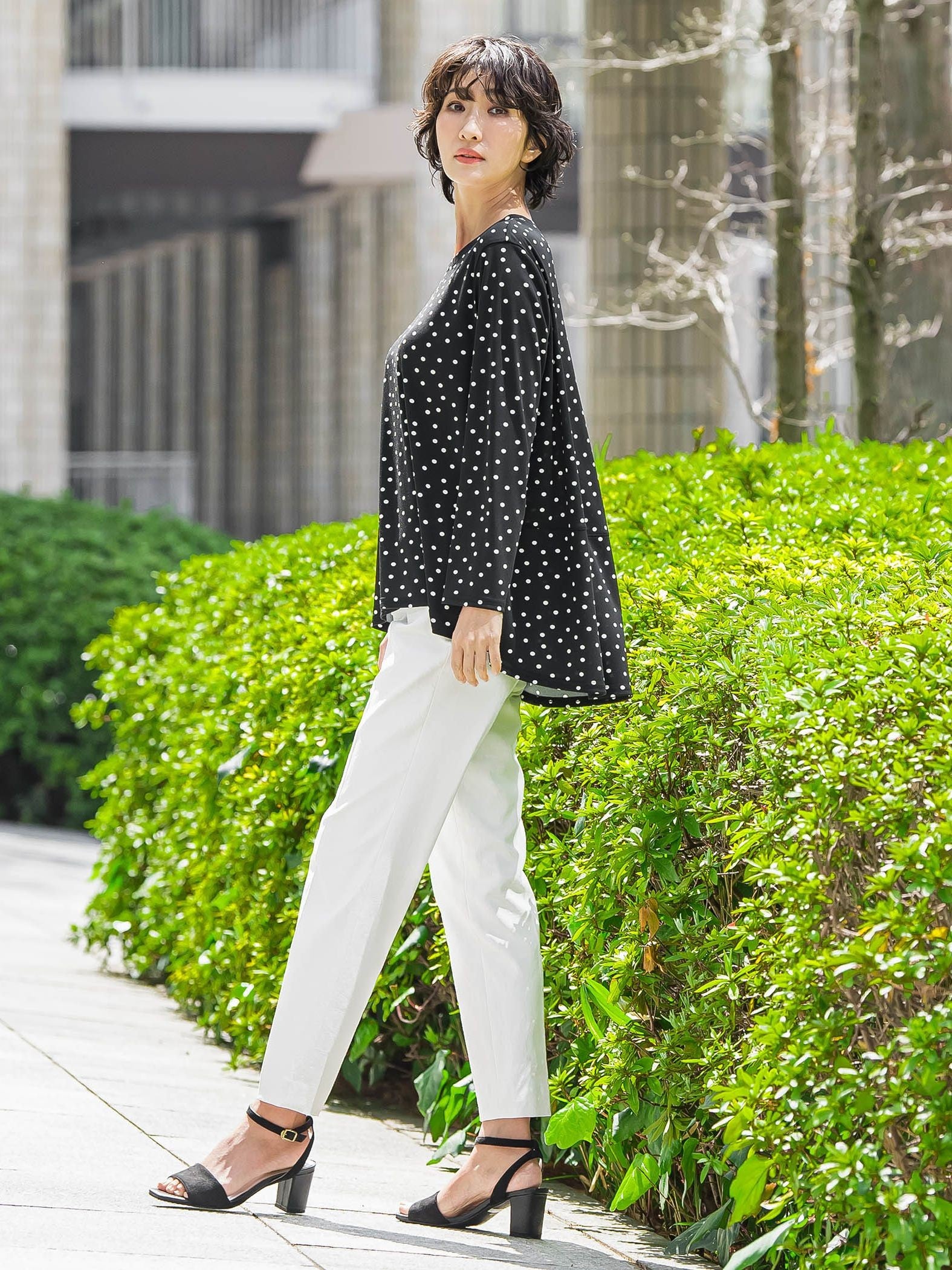 【WEB限定/+5cm丈長め】【極・名品パンツ】シェルタリングテーパードパンツ
