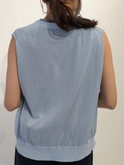 【2piece】sheer layerd vest