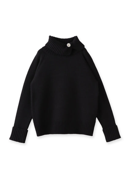ジュエルボタンニット