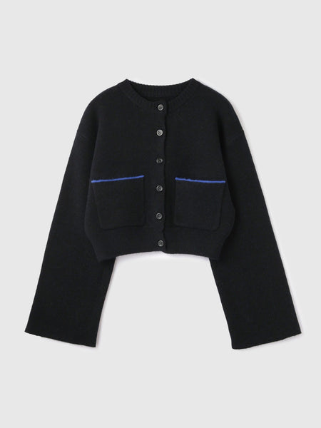 アルパカタッチダブルフェイスニットカーディガン≪手洗い可能≫