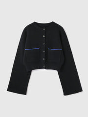 アルパカタッチダブルフェイスニットカーディガン≪手洗い可能≫