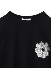 スパンコール刺繍フラワーモチーフTシャツ≪手洗い可能≫ | MAYSON 