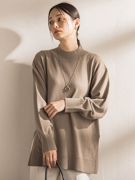 ファインメリノウールチュニックニット≪洗える≫