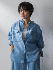 【40周年限定】カラーデニムドルマンシャツ
