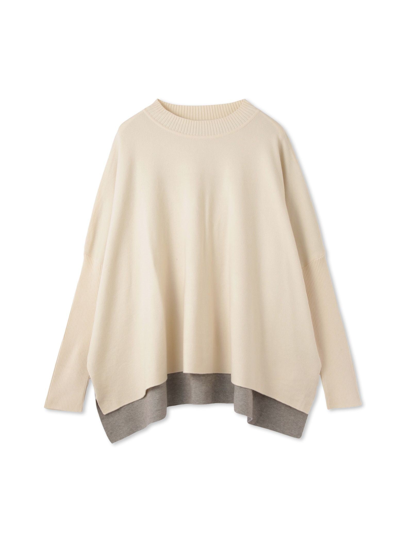 バイカラードルマンニットプルオーバー≪手洗い可能≫