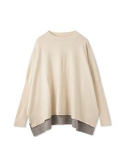 バイカラードルマンニットプルオーバー≪手洗い可能≫