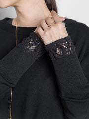 袖レースインナーカットソー