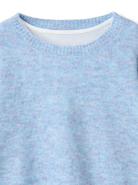 【WEB限定】メランジライク天竺ニット≪手洗い可能≫