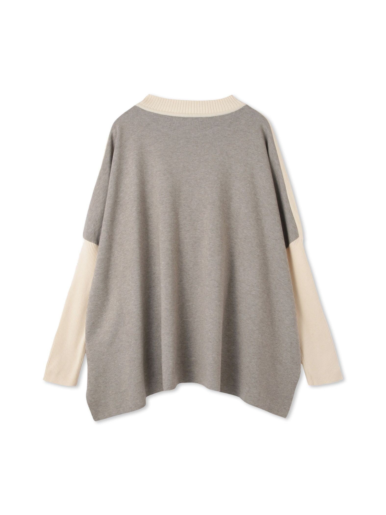 バイカラードルマンニットプルオーバー≪手洗い可能≫