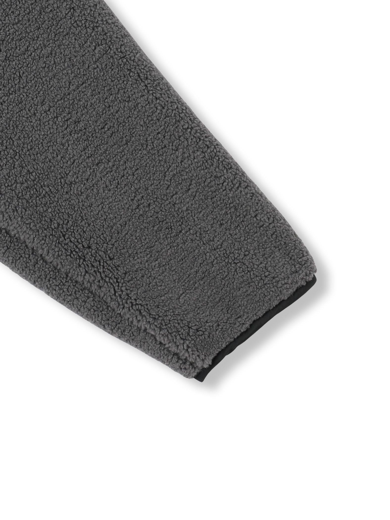 配色ボアフーディコクーンブルゾン