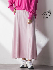 【40周年限定】カラーデニムセミフレアスカート