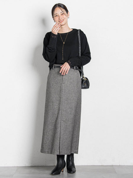 袖レースインナーカットソー