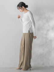 配色RIBニット≪手洗い可能≫