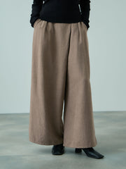 フィブリルサテンラップワイドパンツ≪洗濯機で洗える≫