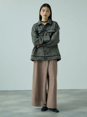 フィブリルサテンラップワイドパンツ≪洗濯機で洗える≫