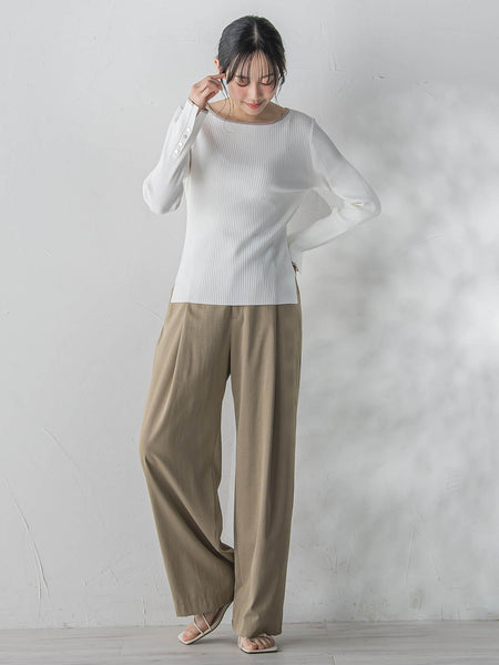 配色RIBニット≪手洗い可能≫