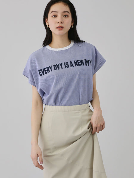 ナローボーダーステートメントTシャツ | QUEENS COURT（クイーンズ