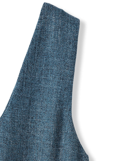 ツィードVネックジャンスカワンピース