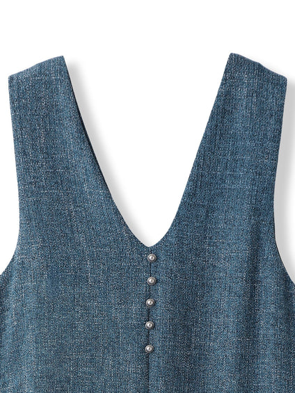 ツィードVネックジャンスカワンピース