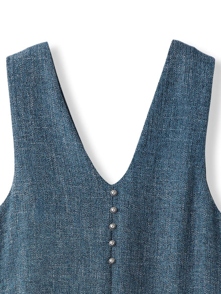 ツィードVネックジャンスカワンピース