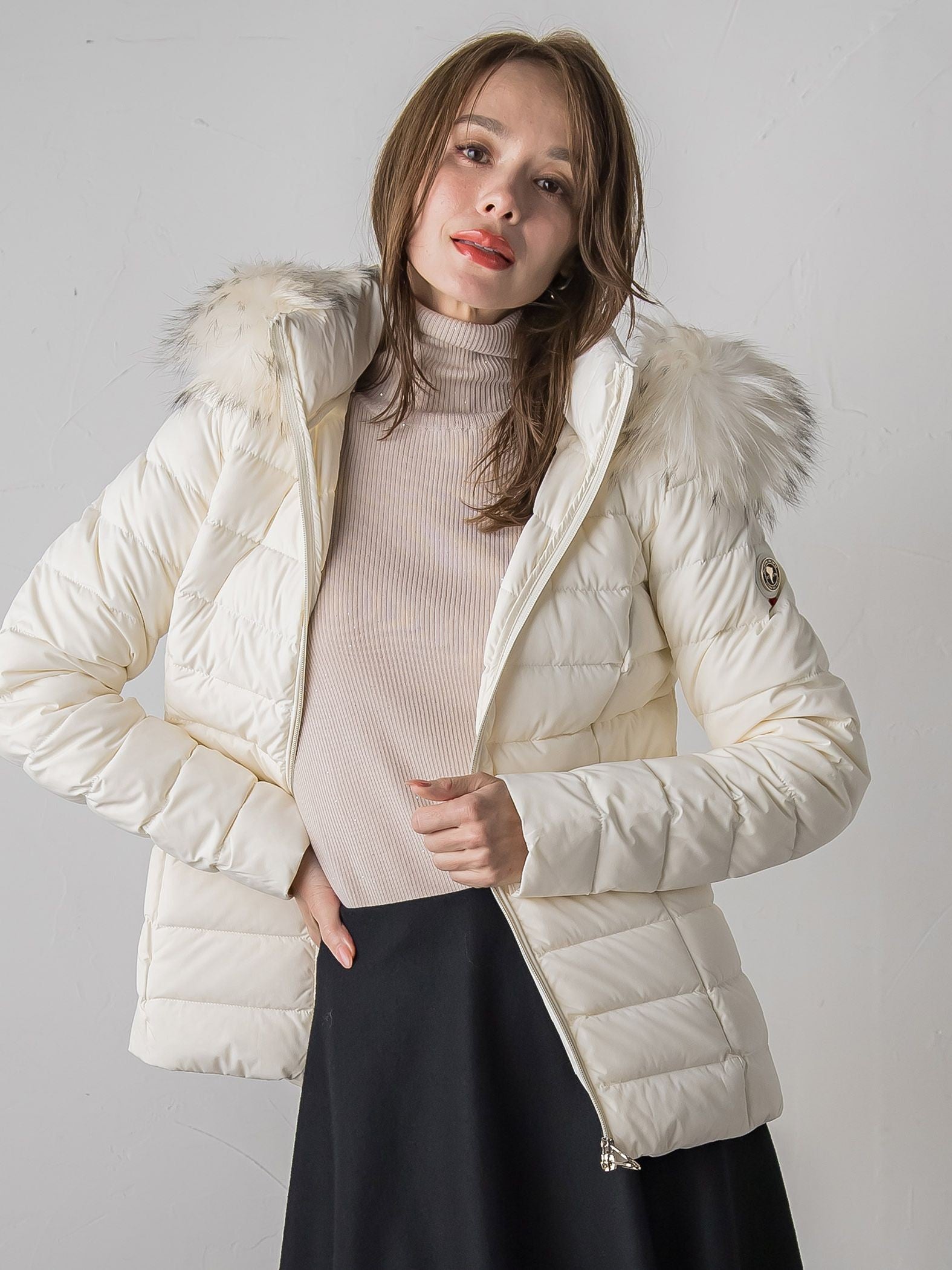 【新色追加】スパンコールリブタートルニット