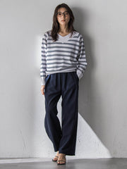 LEVITA Vネックドルマンニットプルオーバー