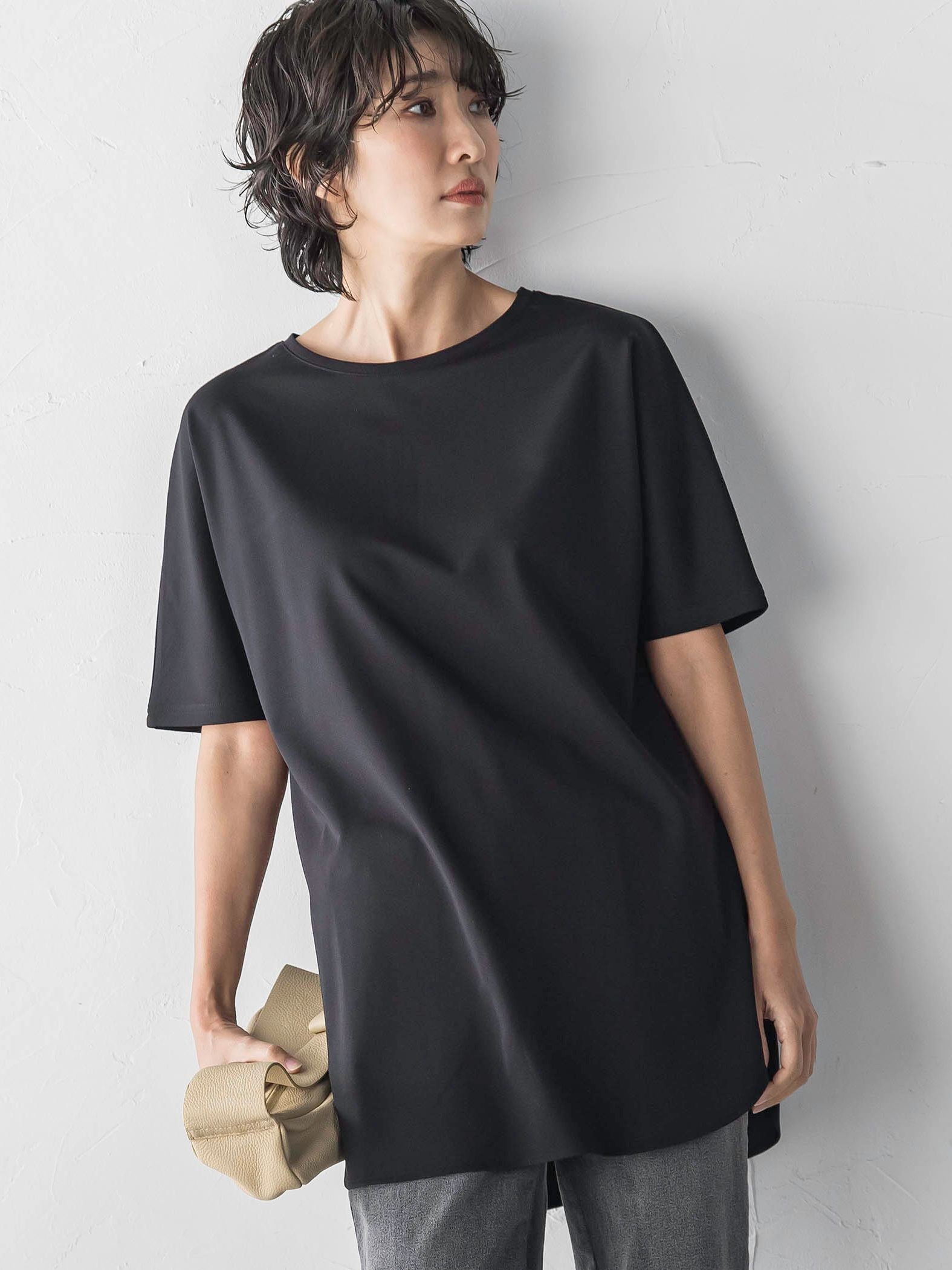 【WEB限定/大きいサイズ】”細身パンツも怖くない”Tシャツチュニック