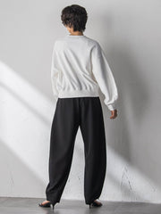 フラワーモチーフプルオーバー≪洗濯機で洗える≫