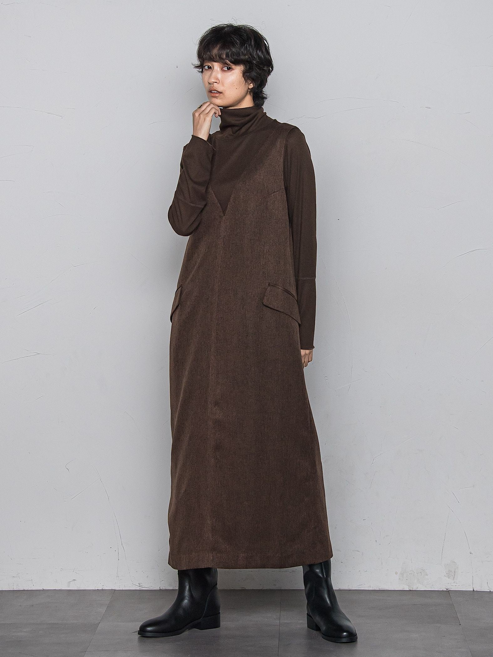 ライトツイードジャンパードレス≪手洗い可能≫