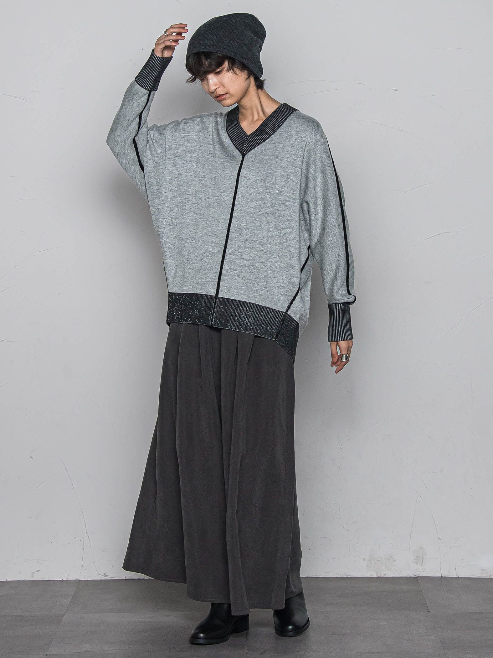 今日の気分で着回せるリバーシブルニット≪手洗い可能≫