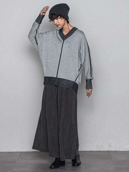 今日の気分で着回せるリバーシブルニット≪手洗い可能≫