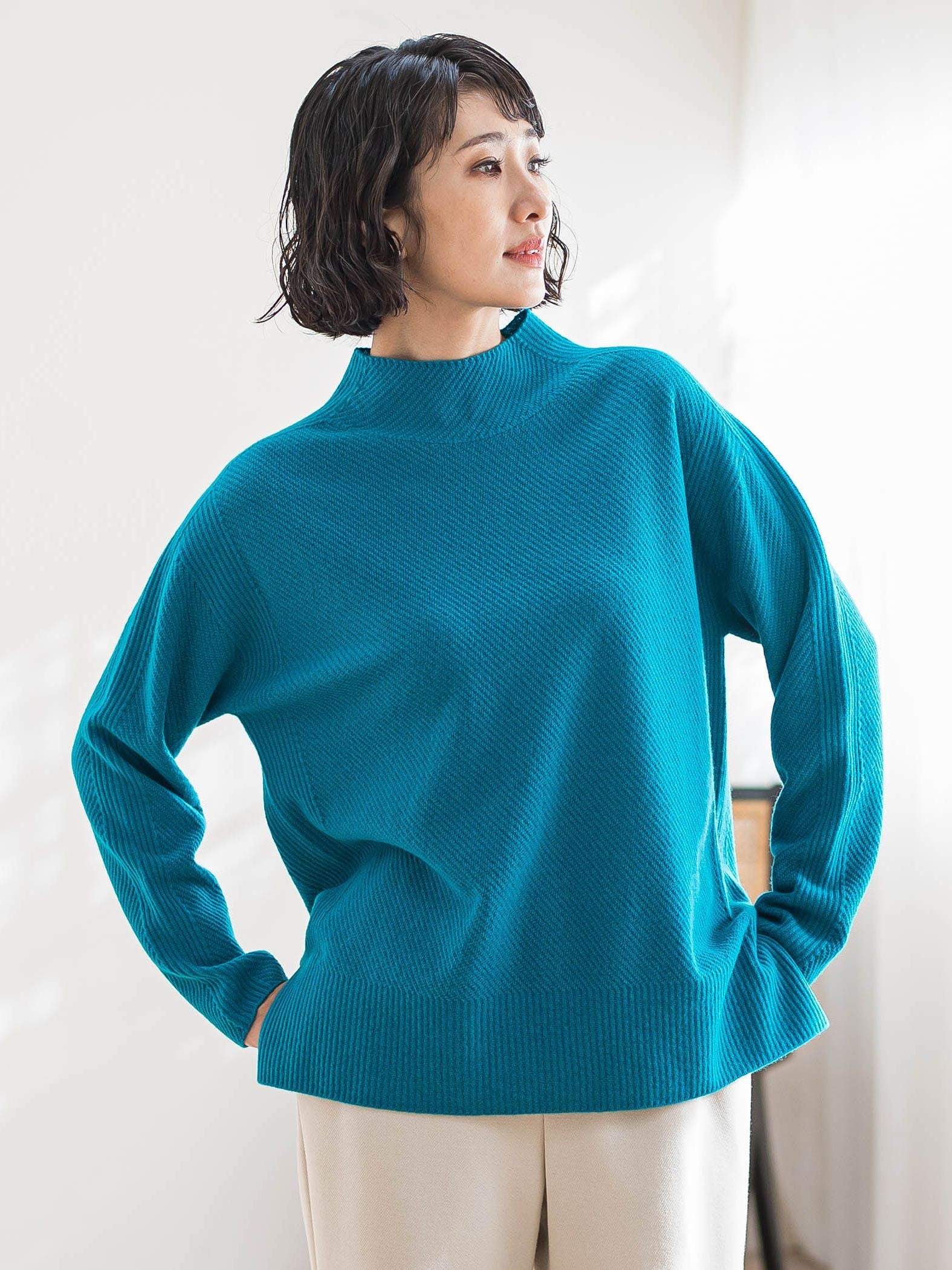 配色CHESSニット