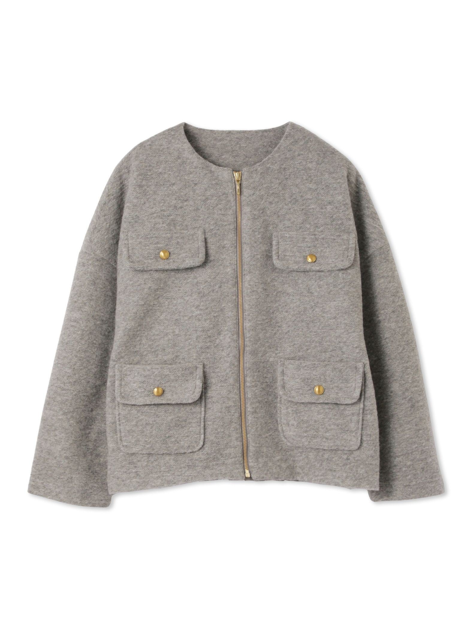 イタリアンエアリー4ポケットZIPブルゾン≪手洗い可能≫