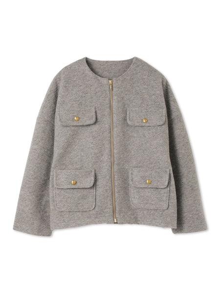 イタリアンエアリー4ポケットZIPブルゾン≪手洗い可能≫