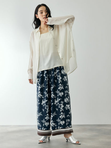 リネニーヴェールステンカラーブラウス