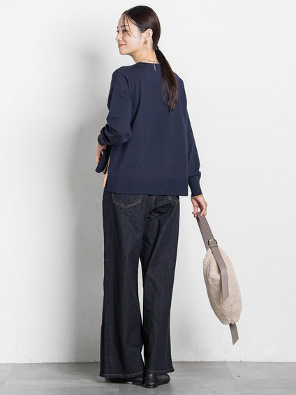 【WEB限定】カラー配色ニット≪洗える≫