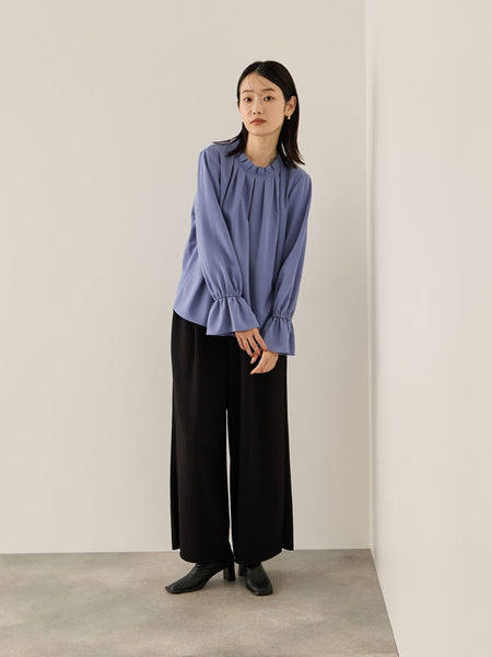 エステールギャバジンハイネックブラウス≪手洗い可能≫