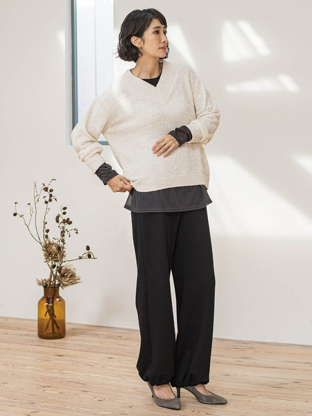 【WEB限定/大きいサイズ】”重ねるだけで格上げ”レイヤードインナー