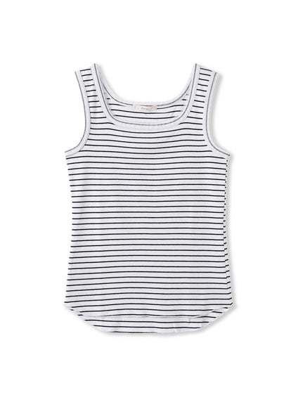 リブスクエアタンクトップ