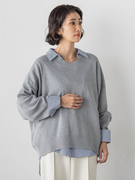 【WEB限定】”3コーデが叶う2点セット”ニット×シャツ