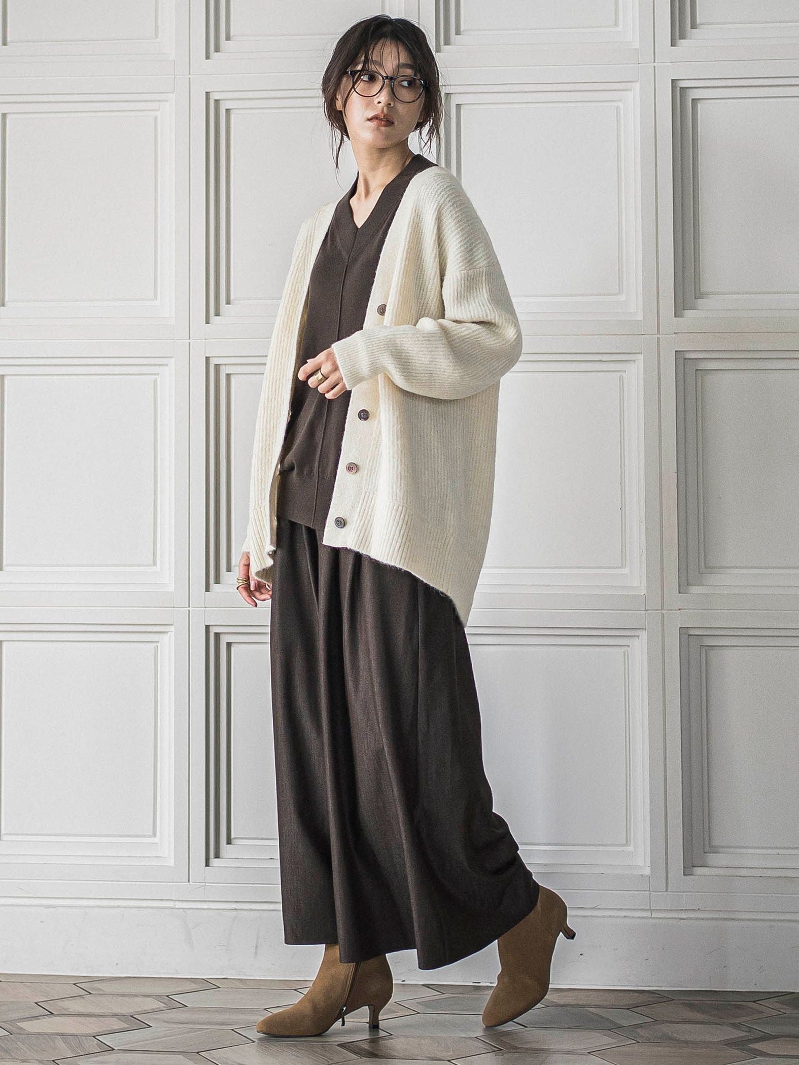 フラッフィーVネックニットカーディガン≪手洗い可能≫