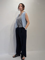 【2piece】sheer layerd vest