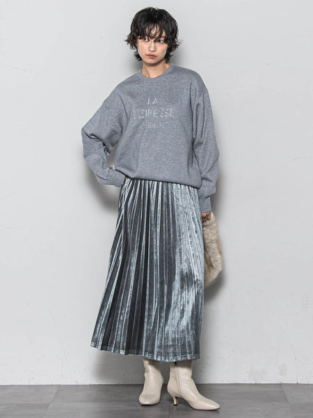 【WEB限定】刺繍ロゴニットプルオーバー≪洗濯機で洗える≫