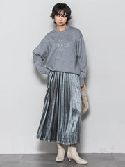 【WEB限定】刺繍ロゴニットプルオーバー≪洗濯機で洗える≫