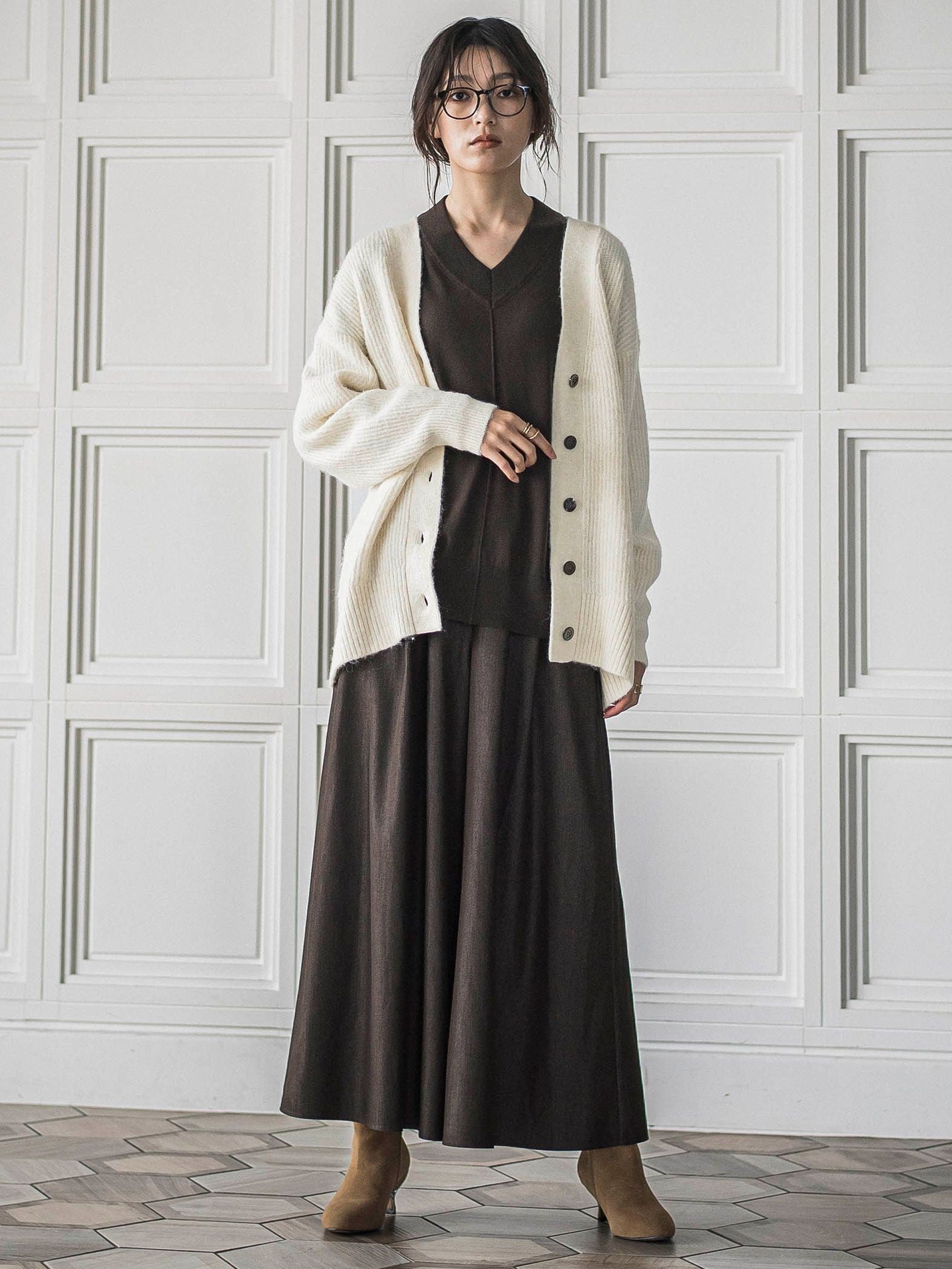 フラッフィーVネックニットカーディガン≪手洗い可能≫