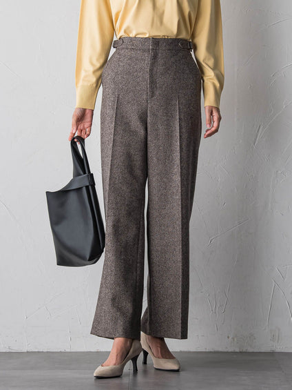 ウールラメシャンブレーパンツ