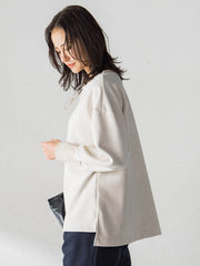 【WEB限定】フェイクスエードプルオーバー≪セットアップ対応/洗える≫